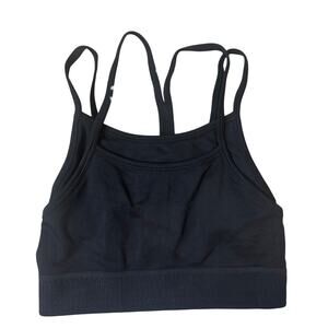 NWT Fabletics | Black Poppy Seamless Sports Bra IV | Size Small